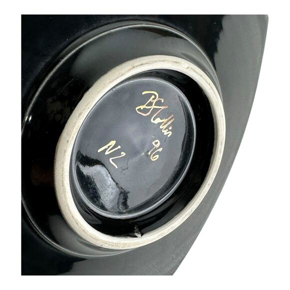 collin fused art glass Trinket tray handcrafted dish signed set of 2 - Picture 2 of 16